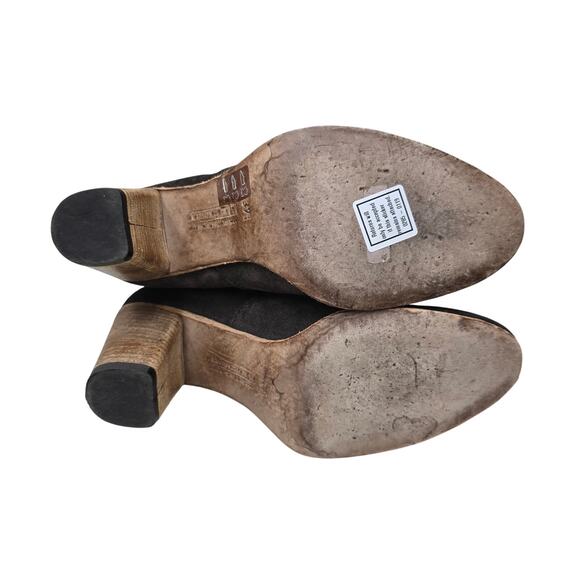 Alberto Fermani Womens 7.5 Brown Suede Ankle Western Boots Booties Cowgirl Boho - Picture 6 of 10